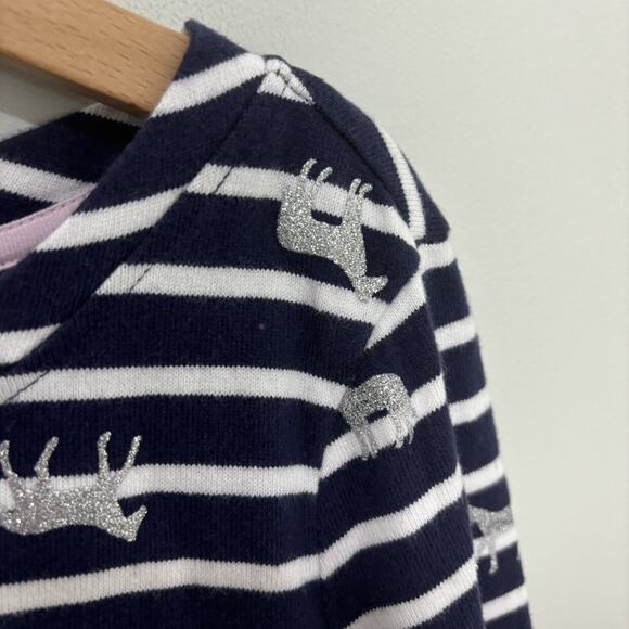 Joules Striped Silver Horse Top - Picture 4 of 5